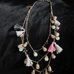 Elegant Multicolor Tassel Necklace